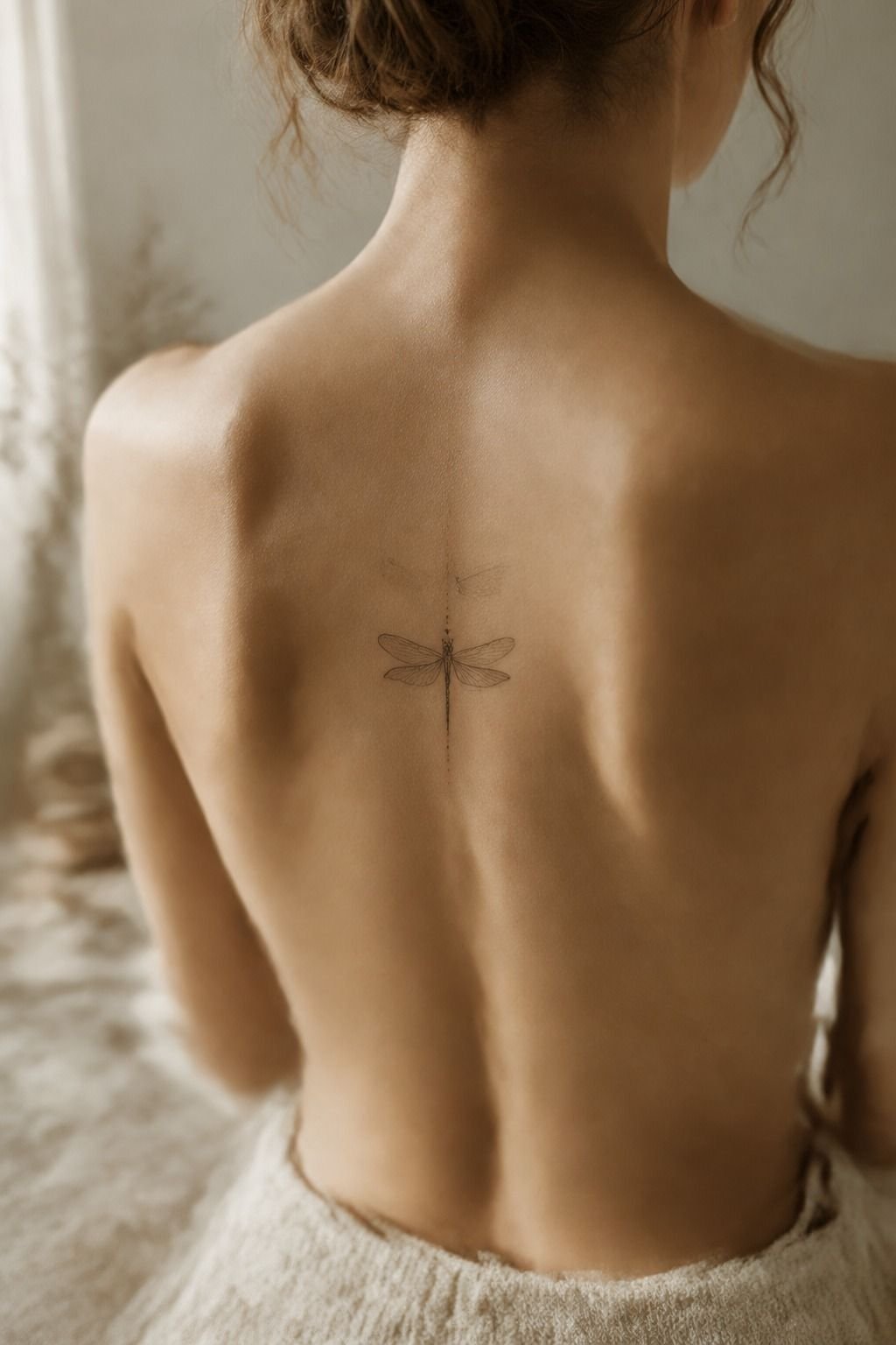 Dragonfly Tattoo Designs with Botanical Details: The Stem-and-Wing Rule