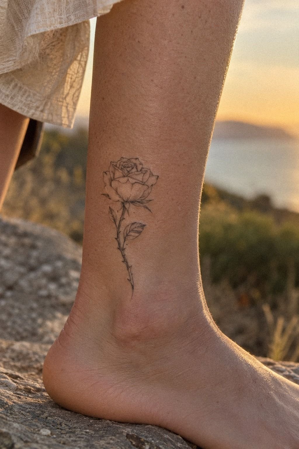 Could An Ankle Rose Still Look Dark And Readable?