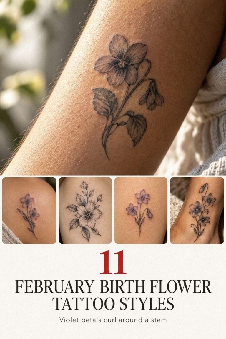 11 February Birth Flower Tattoo Picks For A First Tattoo That Feels Right