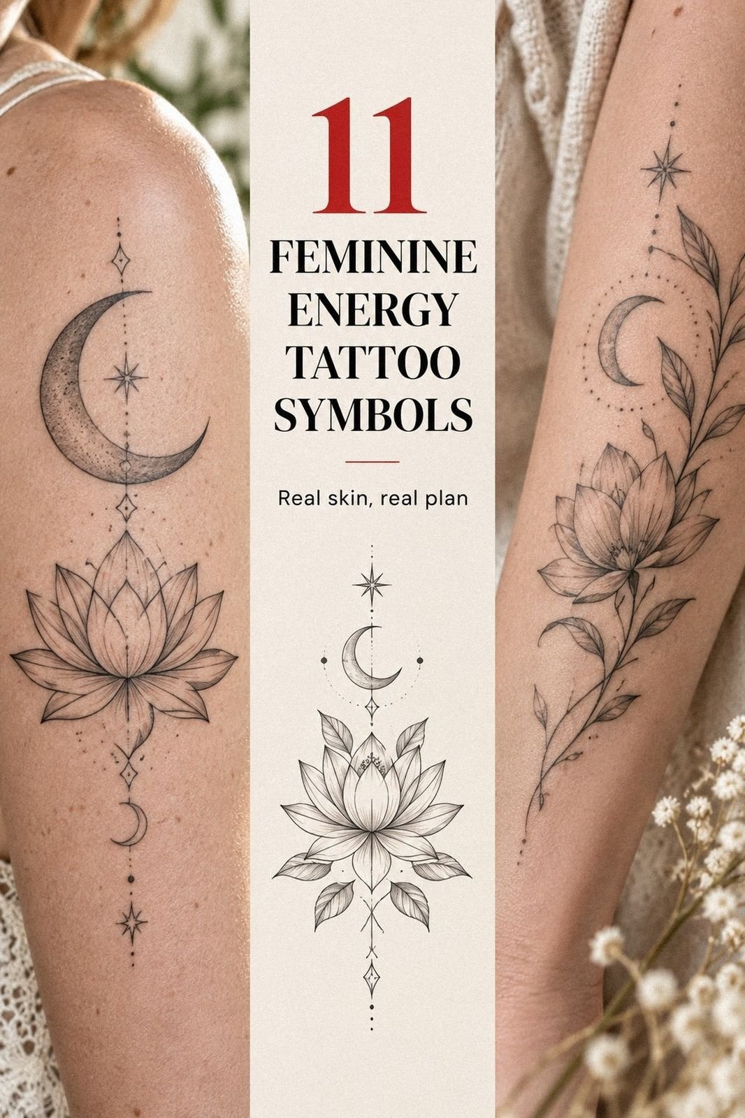 11 Feminine Energy Tattoo Symbols For A Low-Pain Session