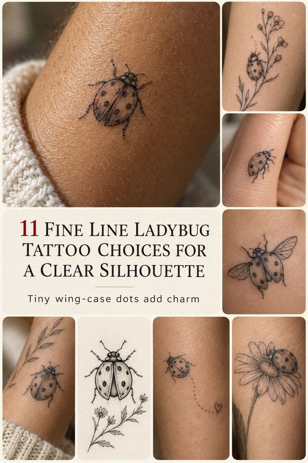 Timeless Fine Line Ladybug Tattoo That Stays Crisp for Years