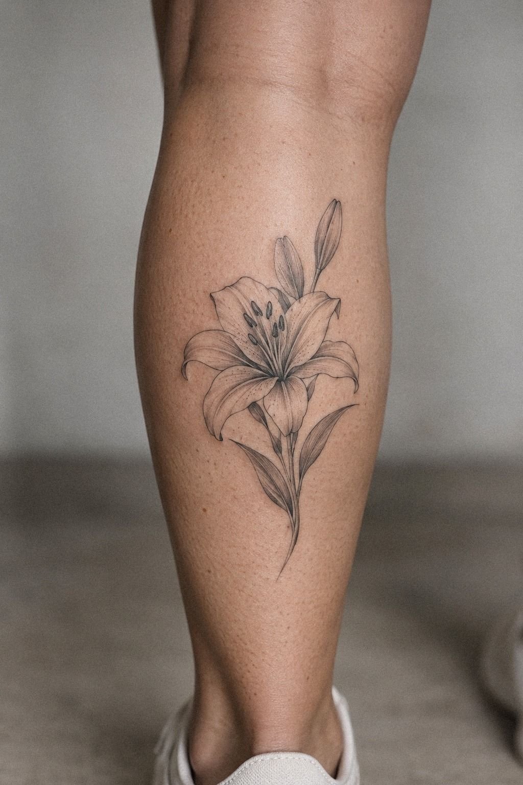 I Chose a Vertical Fine Line Lily Stem