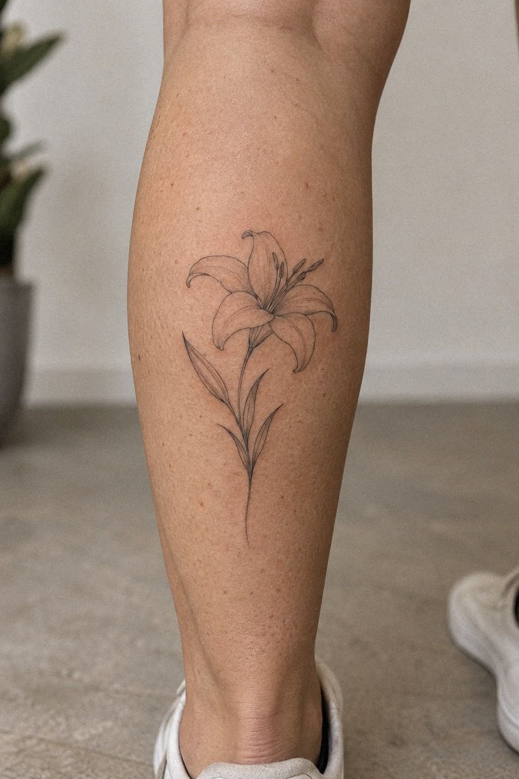 Choose a Small Vertical Lily Tattoo