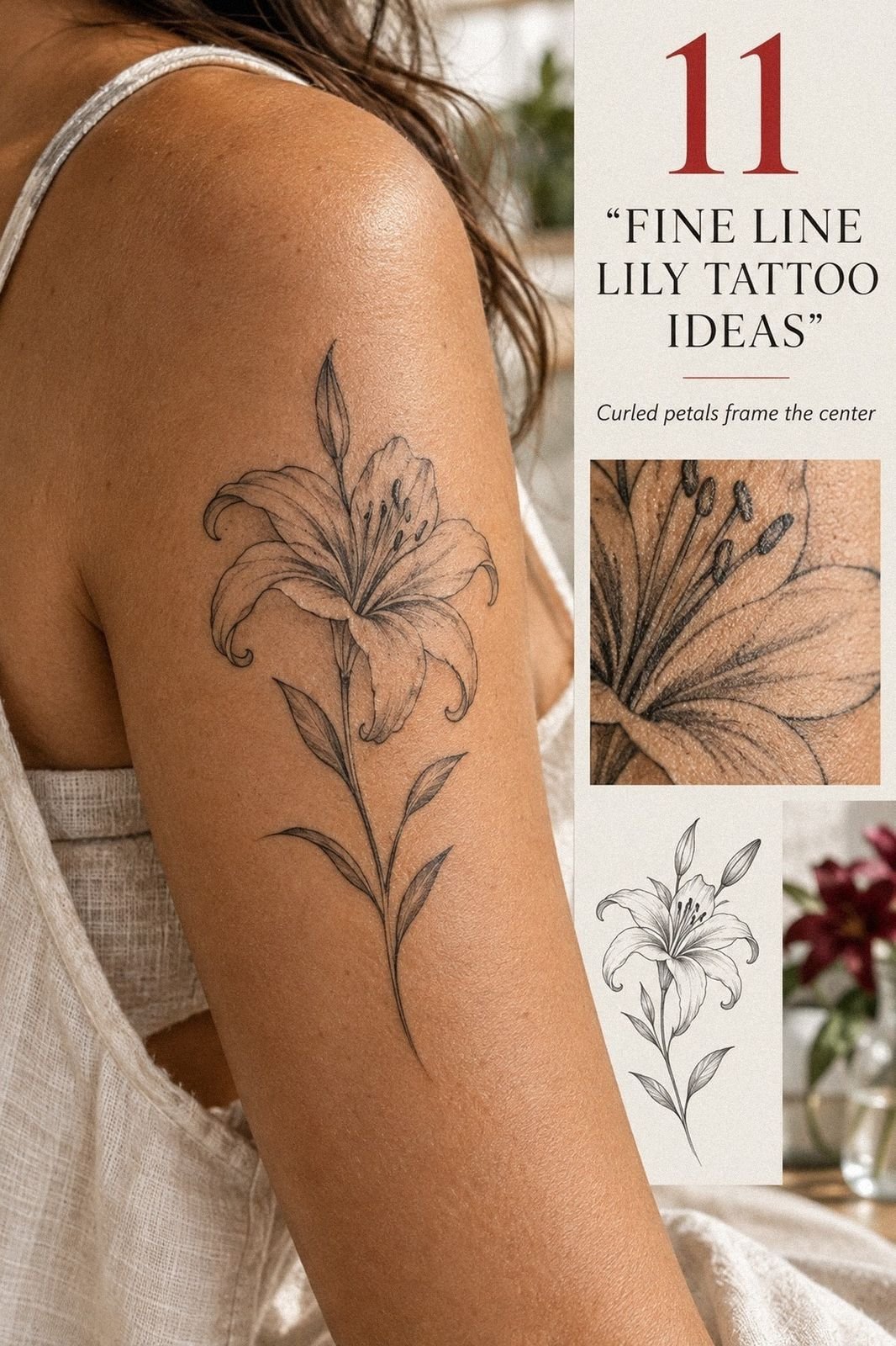 I Braced for My Fine Line Lily Tattoo, It Barely Hurt at All