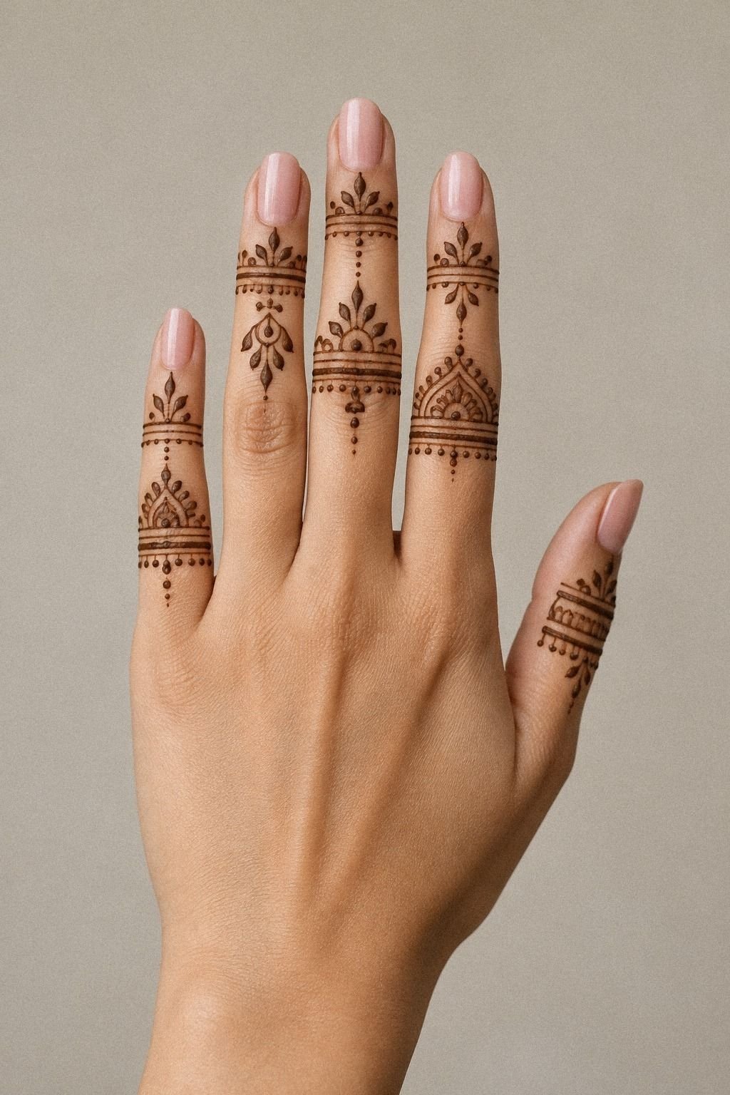 I Started With Minimal Finger Mehendi Lines