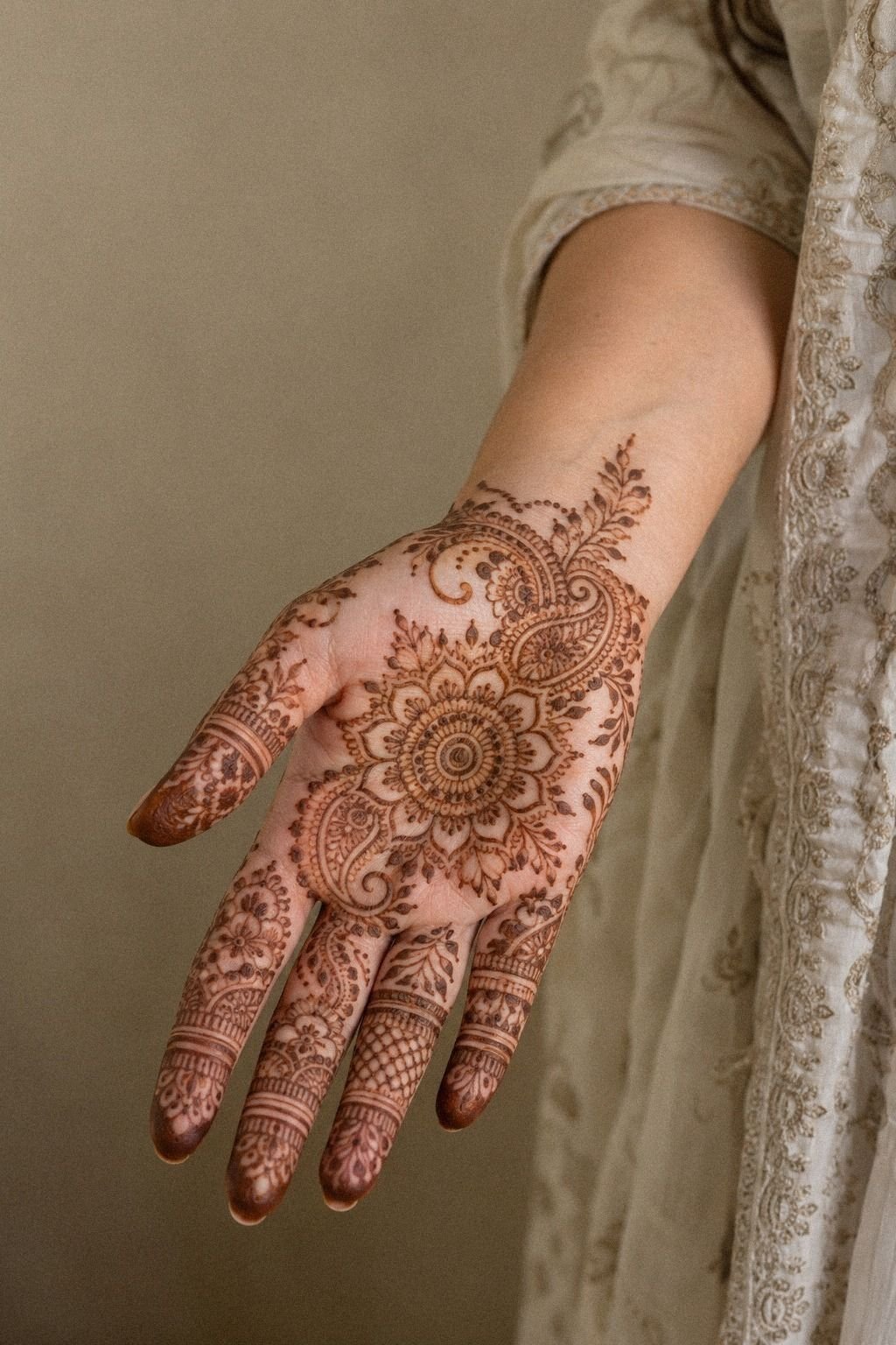 Full Palm Bridal Mehndi Coverage