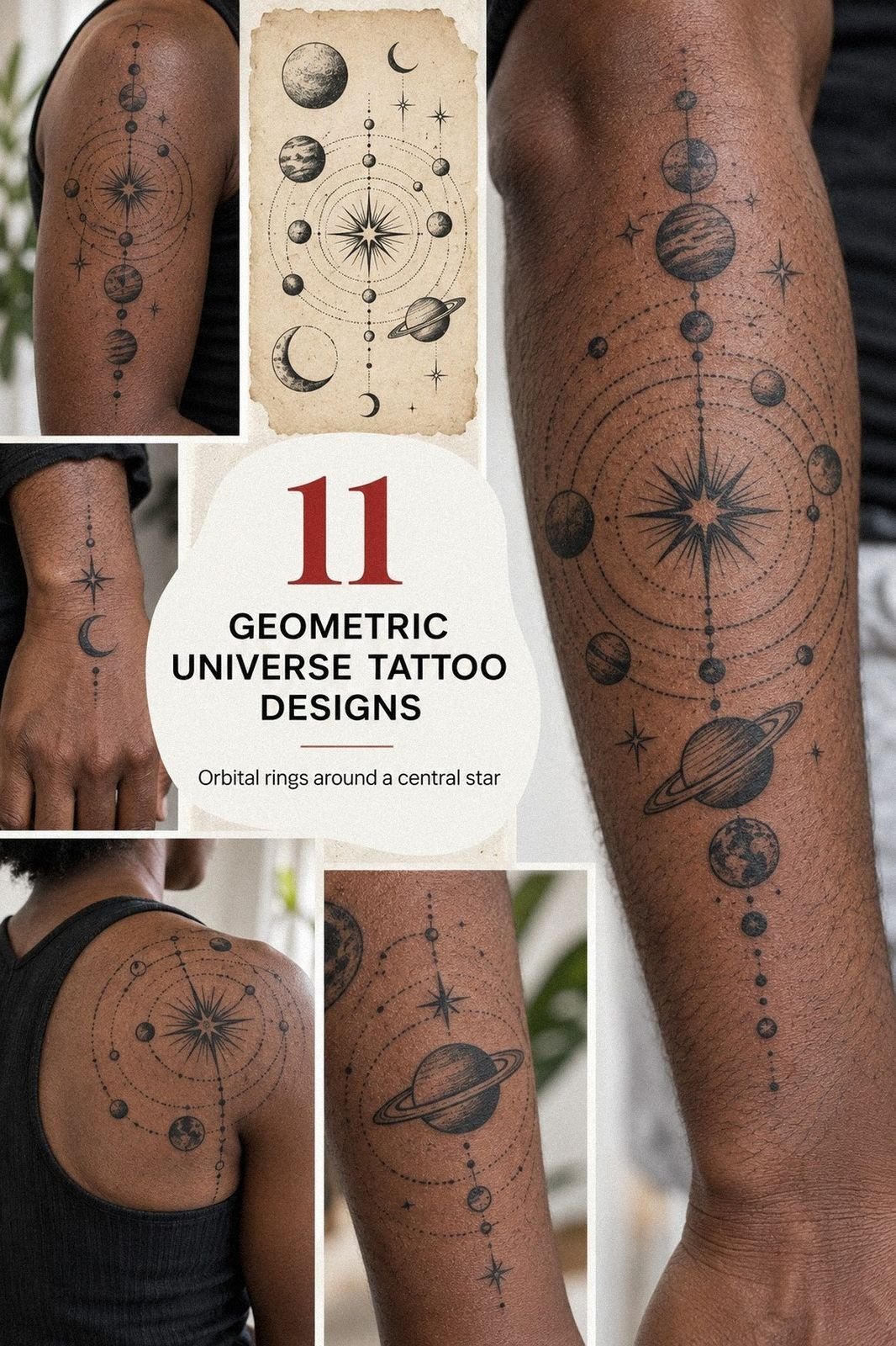 11 Geometric Universe Tattoos That Stay Hidden Until You Choose