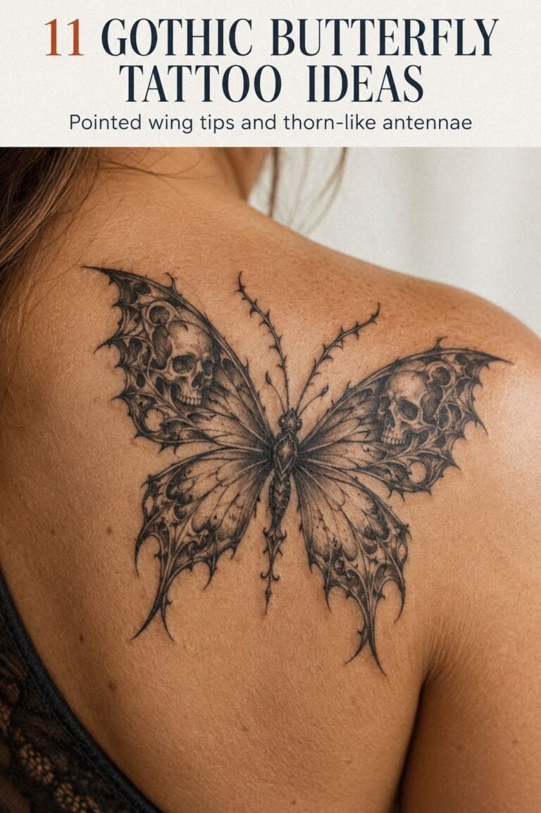 Discreet Gothic Butterfly Tattoo Ideas That Hide Under a Sleeve