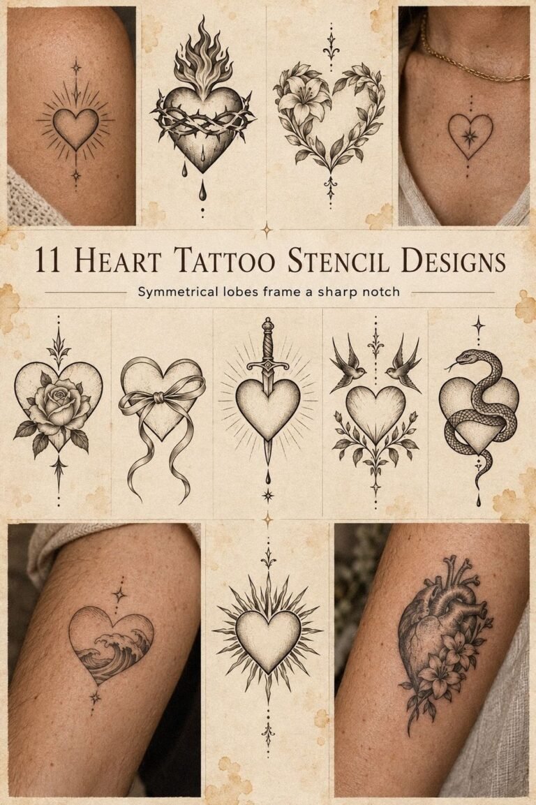 How to Create a Heart Tattoo Stencil for the Least Painful Session – 11 Ideas