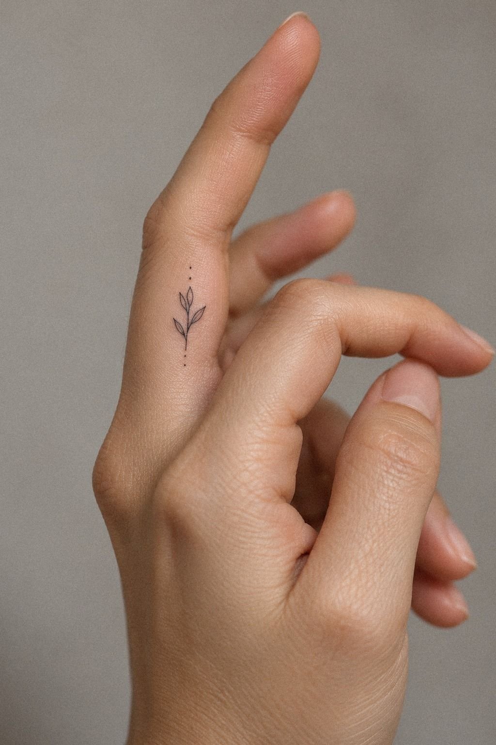 Tiny Initials Along the Inside Finger