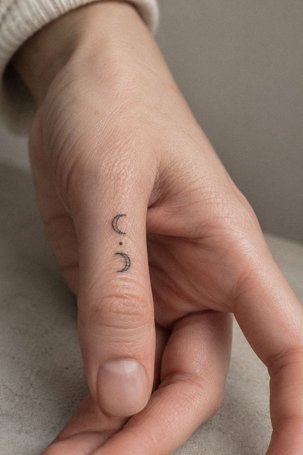 Matching Inside Finger Tattoos for Couples