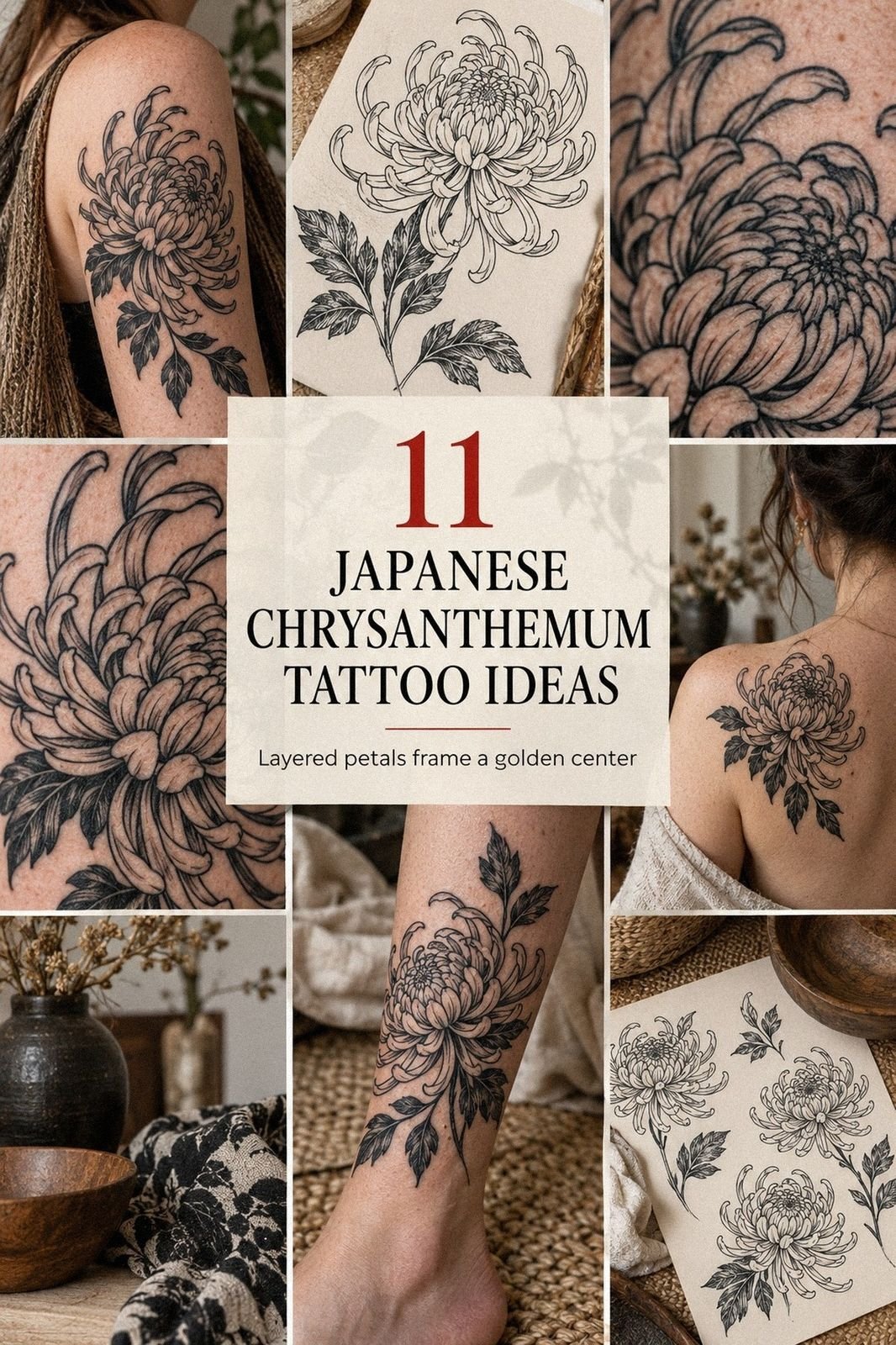 I Got a Japanese Chrysanthemum Tattoo as My First Ink, No Regrets at All