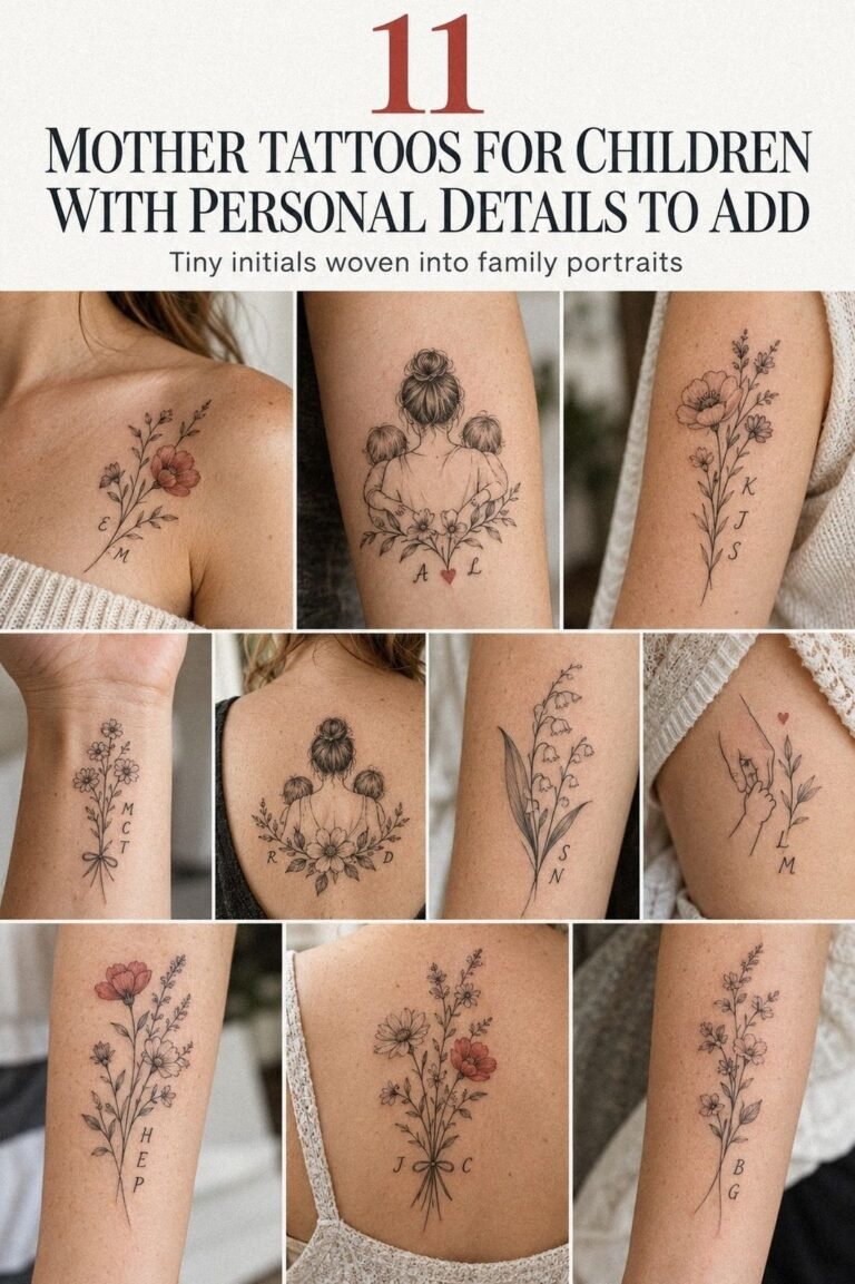 I Got Mother Tattoos For Children, They Held Their Lines Over Time