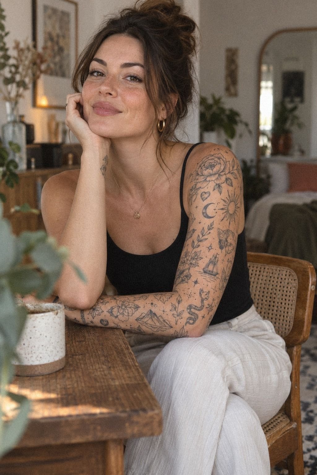 J’ai esquissé des motifs délicats assortis