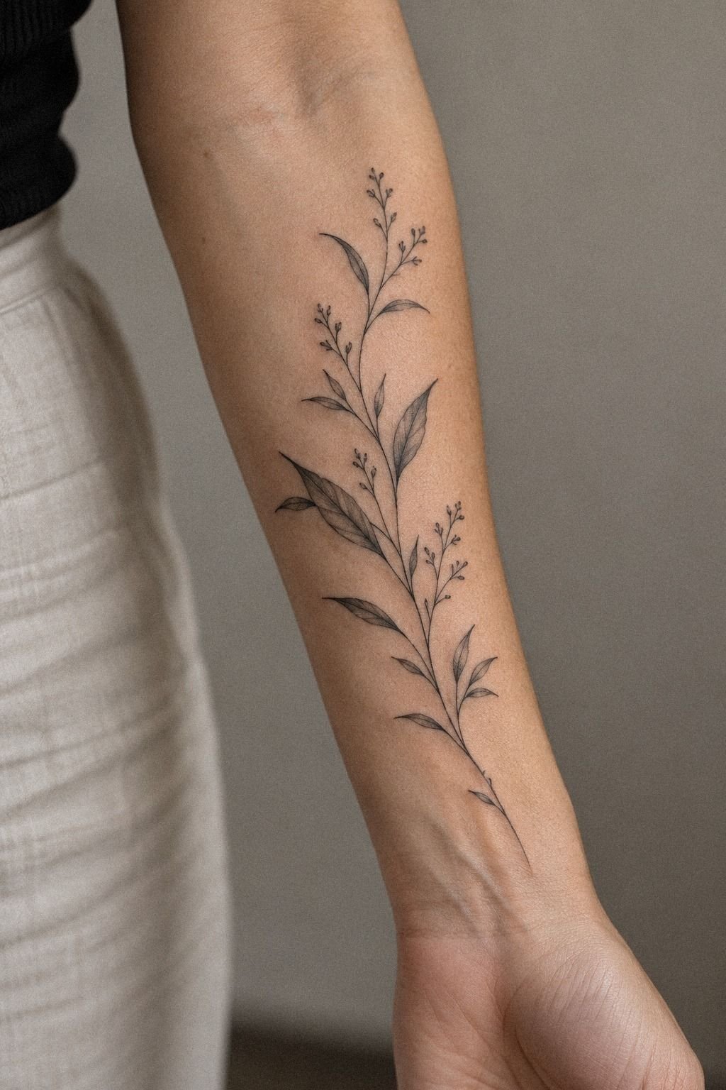 Watercolor Monstera Plant Tattoo