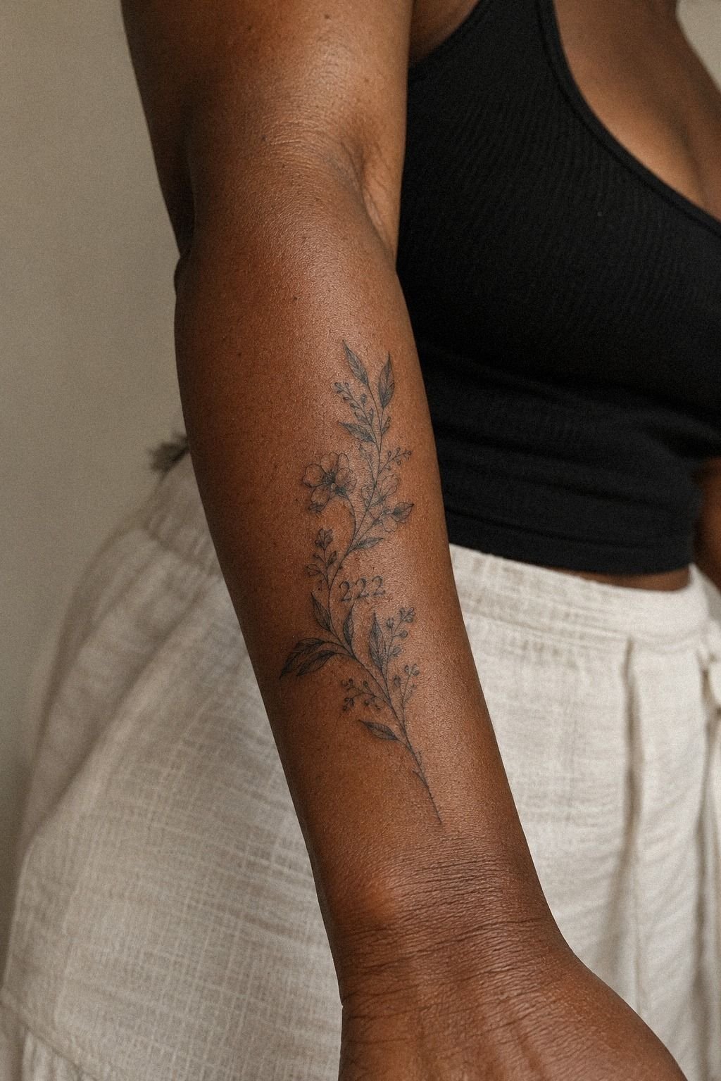 Angel Number Plant Tattoo