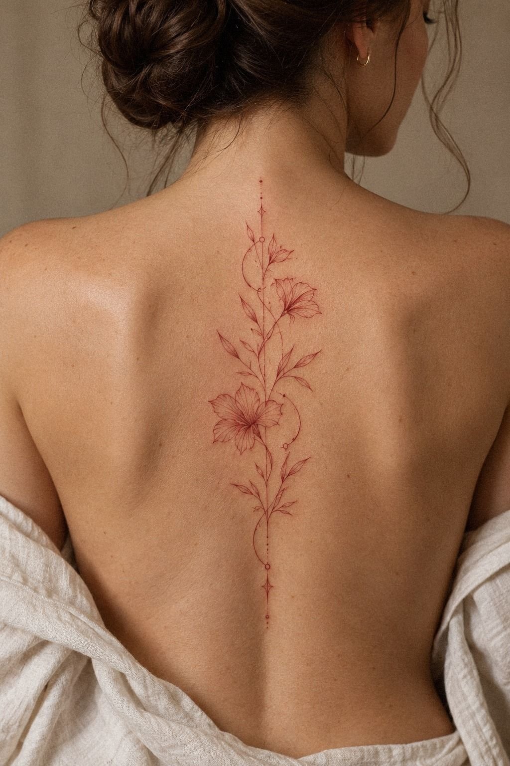 Sketched A Minimalist Red Tattoo