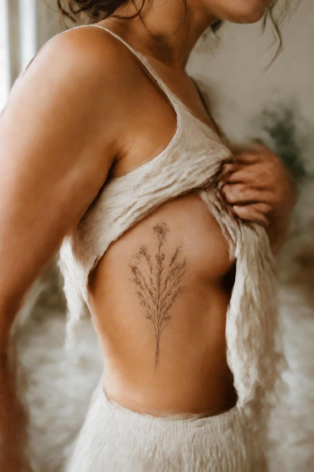 What Should Feminine Rib Tattoos With Delicate Script Say?