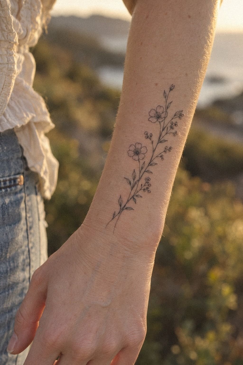 Start With Delicate Floral Wrist Stencil Designs