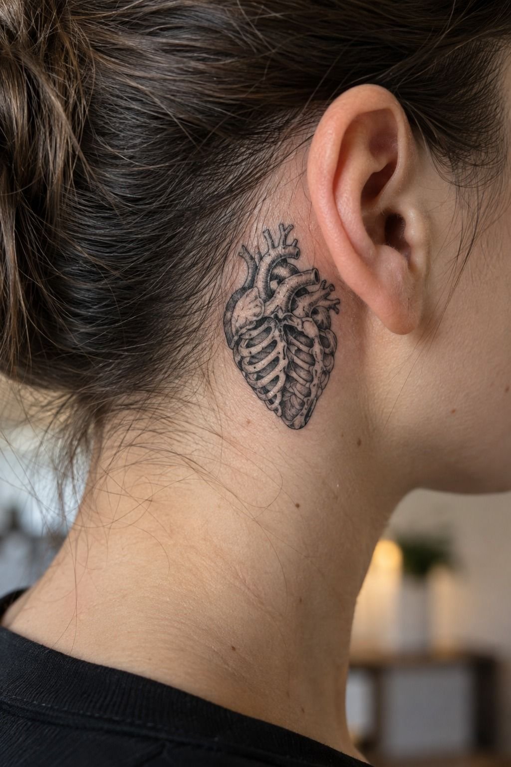 Pick Intricate Skeleton Heart Hands Linework