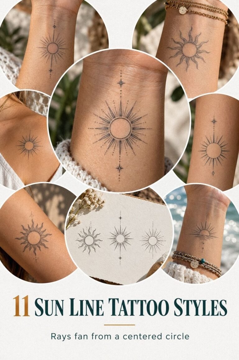 Timeless Sun Line Tattoo Ideas That Stay Crisp for Years