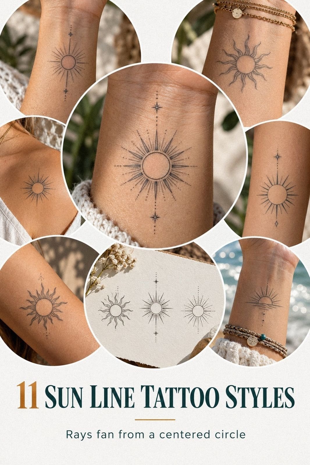 Timeless Sun Line Tattoo Ideas That Stay Crisp for Years