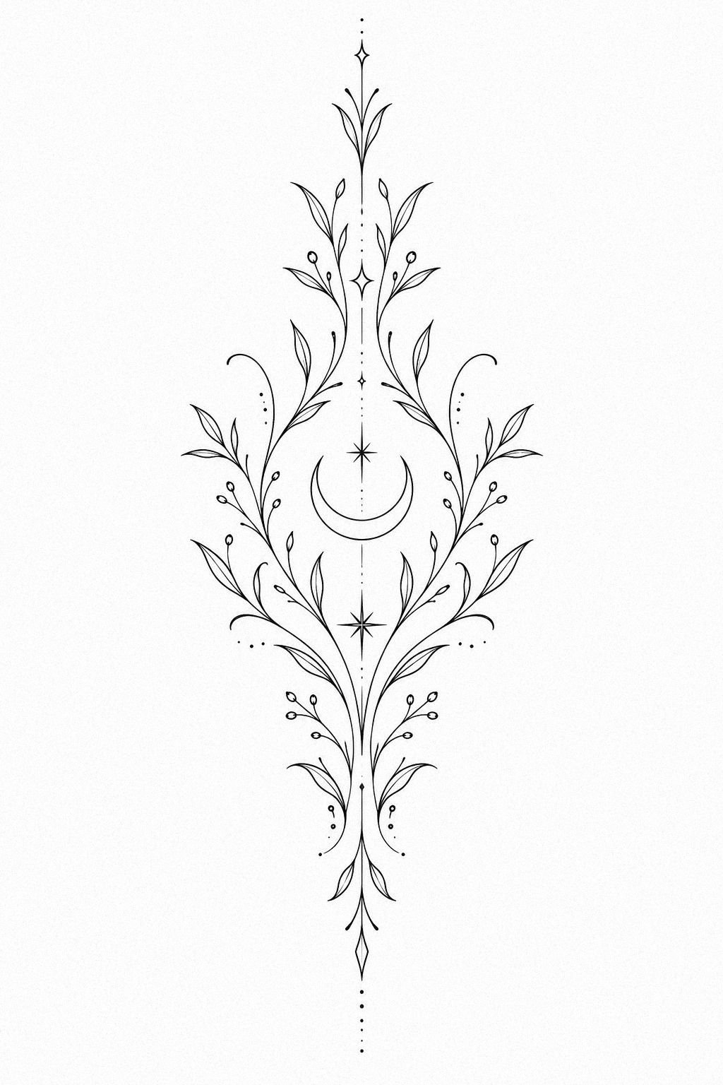 Draw a Fine-Line Botanical Tattoo