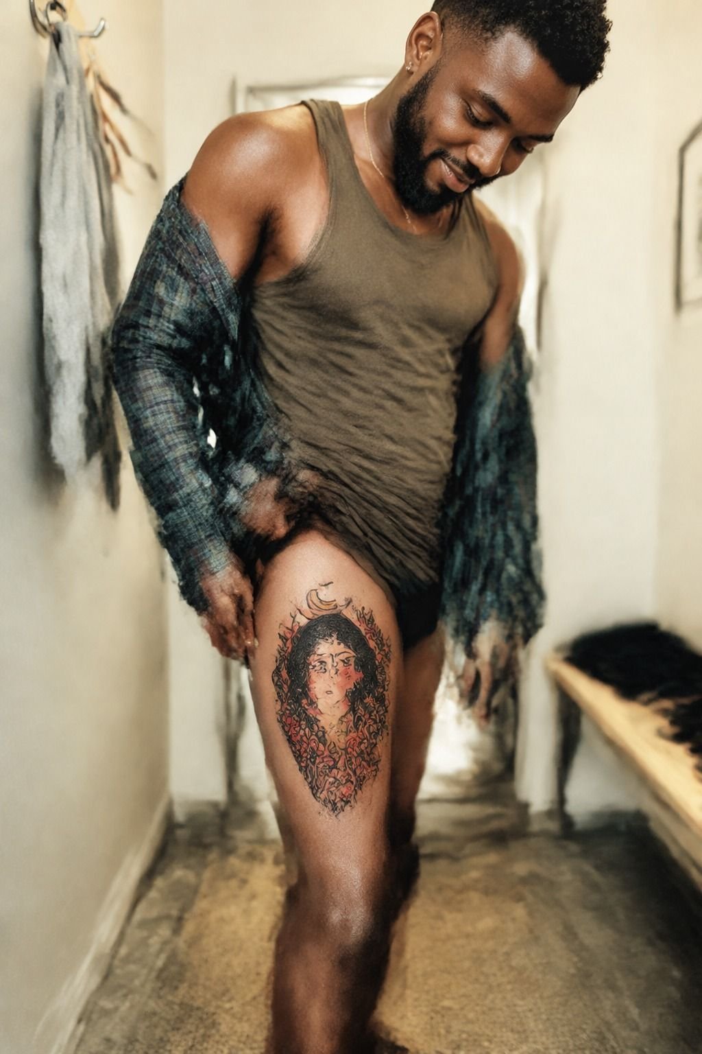 Choose Playful Colorful Thigh Tattoos With Unique Details
