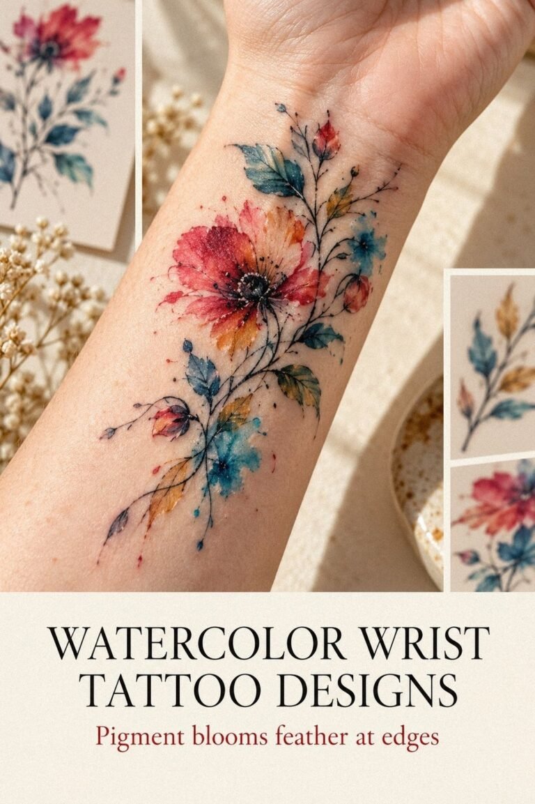 I Kept Putting Off My Watercolor Wrist Tattoo, Then This Healed Clean